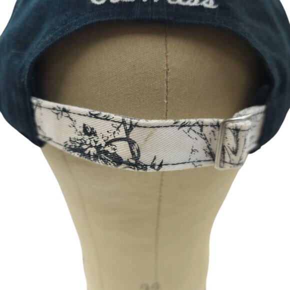 47 Brand Ole Miss Logo Script Back Tuck Strap Cap Trucker Baseball Navy Blue Hat - Picture 5 of 14